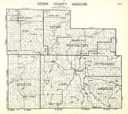 Cedar County, Box, Washington, Benton, Linn, Madison, Jefferson, Jerico Springs, Virgil City, Missouri State Atlas 1940c